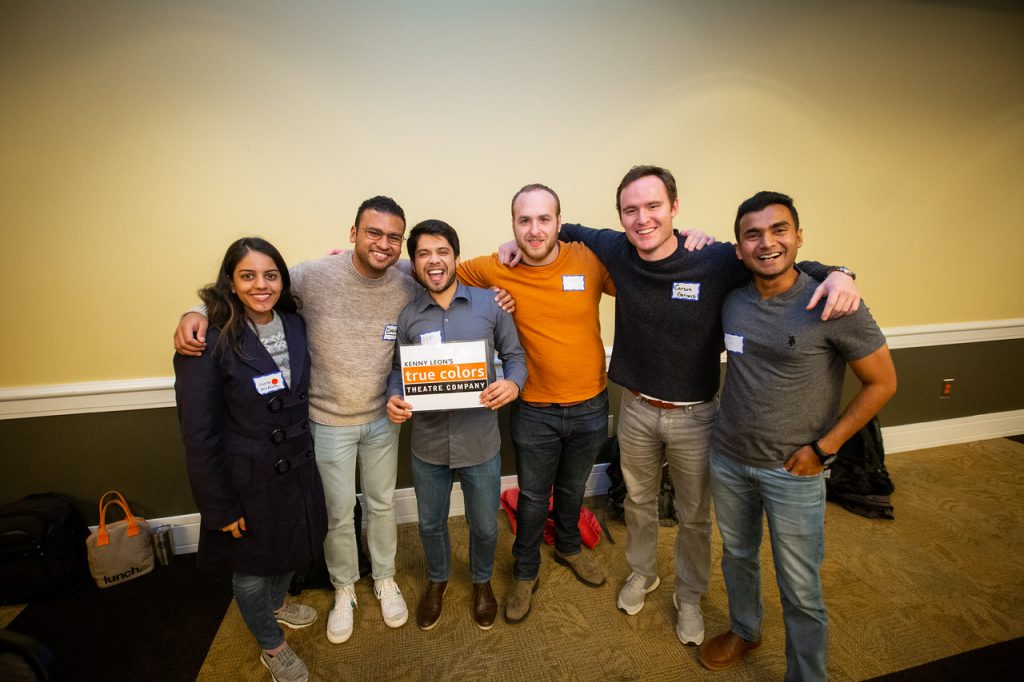 Team True Colors (from left, Ishita Aggarwal, Danni El Tayeb, Asif Ahsan, Jacob Housen, Carson Gernert, and Dhruv Garg). Photo taken December 2019.