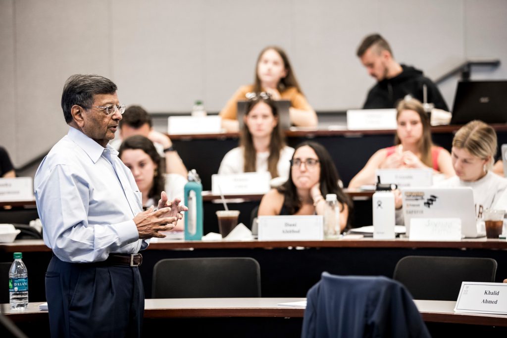 Sheth's teaching prowess spans from undergraduate to executive students.