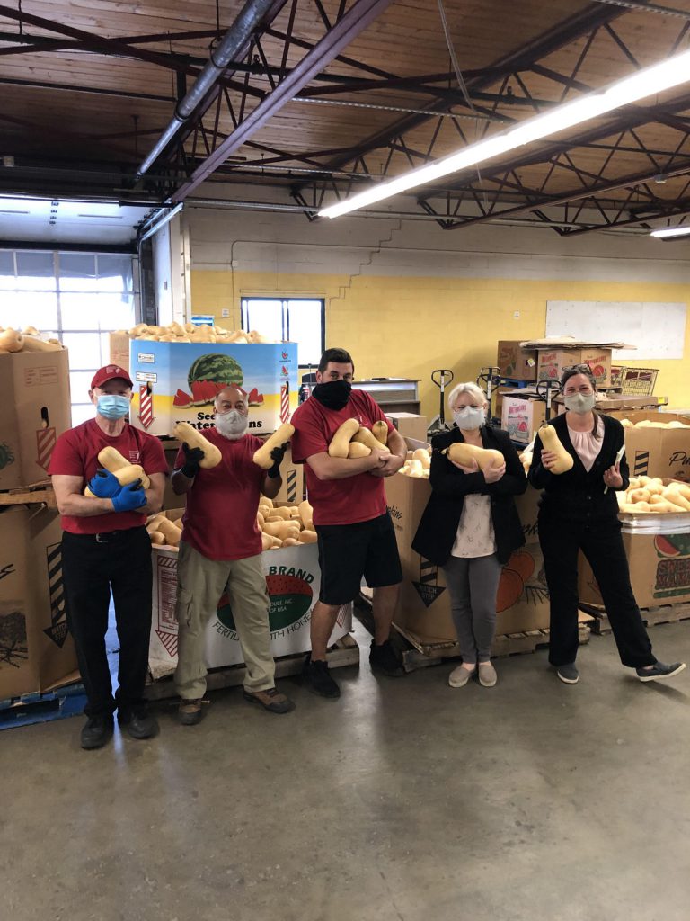 It takes a solid team: Central MA Food Rescue volunteers stand ready to get food to people in need. 