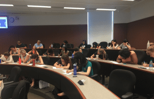 MBA students writing letter to future self