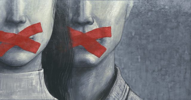 Censorship Stock Image_Red Tape on Faces