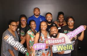 The Emory Black Employee Network sponsored a mixer as part of Juneteenth observances in 2022.