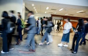 MSBA class of 2024 students arriving for their orientation at Goizueta Business School