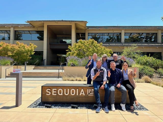 Veterinary Emergency Group team after a successful day with venture capital firm Sequoia Heritage