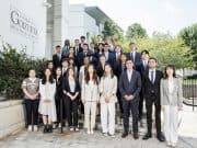 Goizueta's Master of Analytical Finance Class of 2024 poses for a group shot at their orientation event