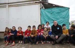 Michael Nyenhuis during a UNICEF field visit to Kahramanmaras and Nurdagi, Turkey in March 2023.