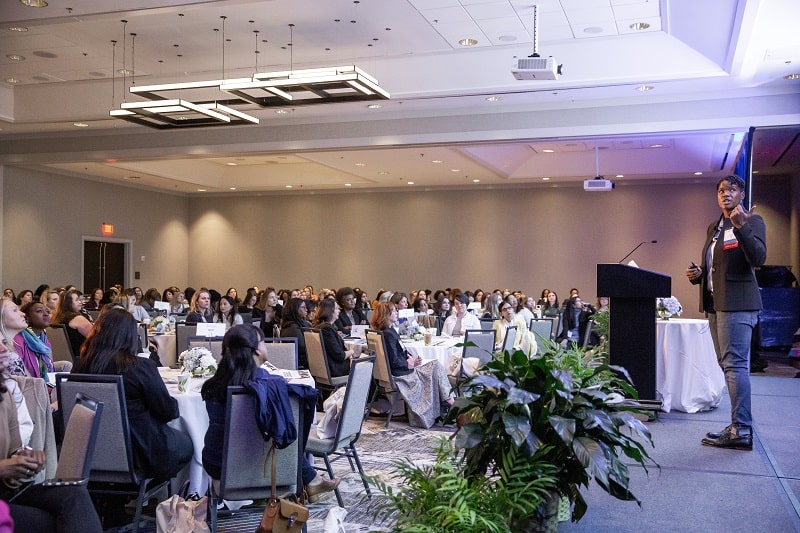 Opening Speaker Shani Boston addresses the Executive Women of Goizueta Annual Conference