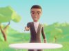 A meeting in the metaverse. Two people are using their digital avatars to meet online in virtual reality. From AACSB Insights