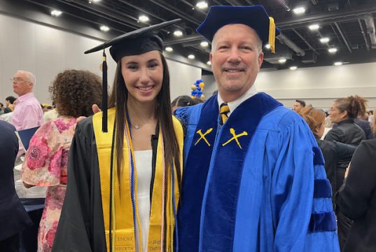 Goizueta alumni mentor Bill Brosius 85BBA with mentee Emily Miller 24BBA