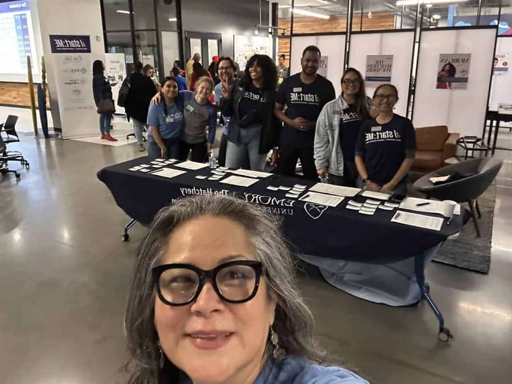 Members of the Start:ME team take a selfie during the accelerator’s kickoff event.