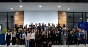 A group shot of the 2026 cohort of the Techstars Emory Founders Catalyst program at a spring kickoff event