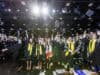 Goizueta Celebrates the Class of 2026 During Emory’s 181st Commencement Goizueta Business School graduates celebrate by tossing their caps in the air during the Class of 2026 commencement ceremony at Gas South Arena.
