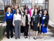 Liz Wolfe 16MBA/MPH (bottom left) poses with members of the 2025-2026 Executive Women of Goizueta Board at the organization's annual conference March 6, 2026.
